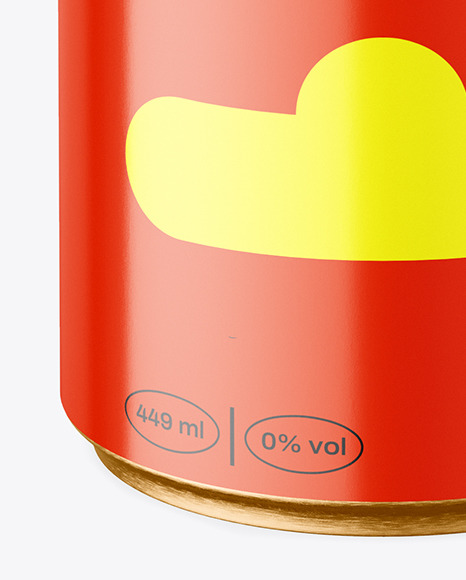 Glossy Drink Can Mockup