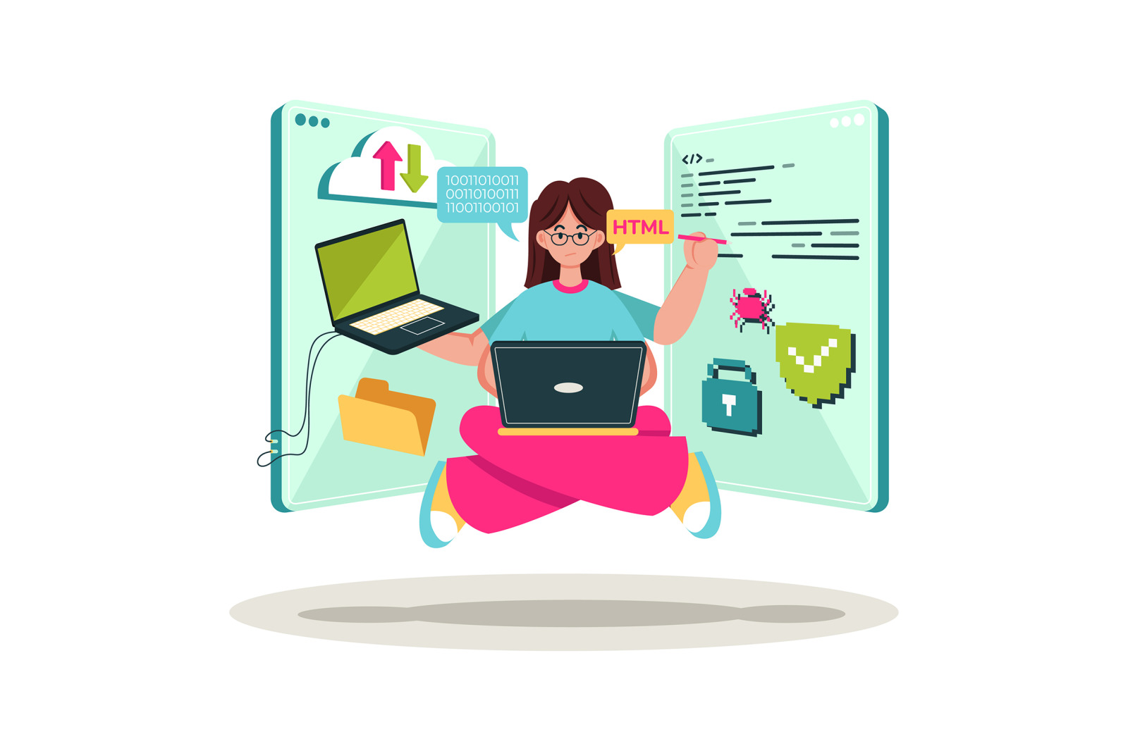 M731_Multitasking Concept Illustration Pack M731_Multitasking Concept Illustration Pack