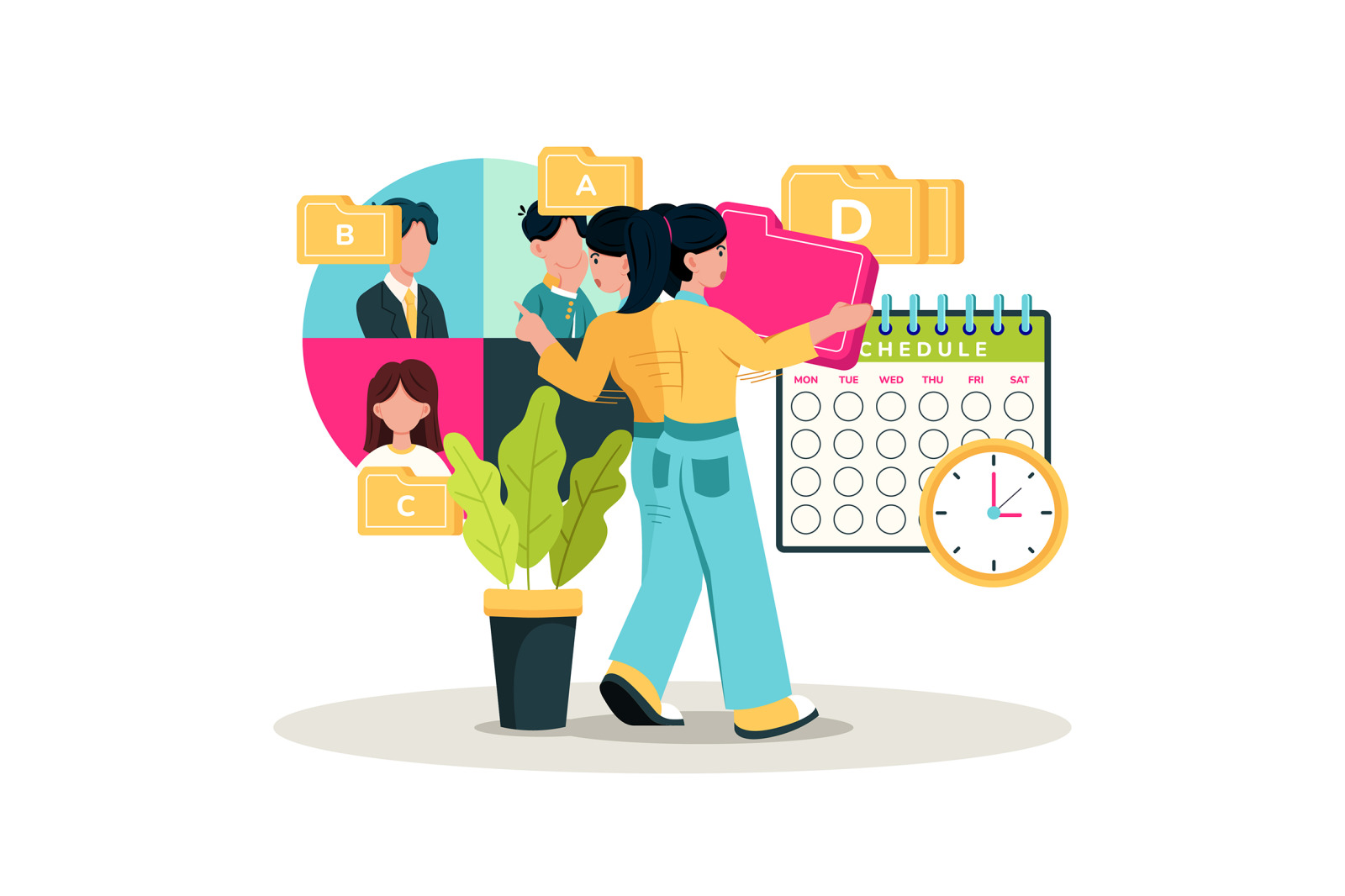 M731_Multitasking Concept Illustration Pack M731_Multitasking Concept Illustration Pack