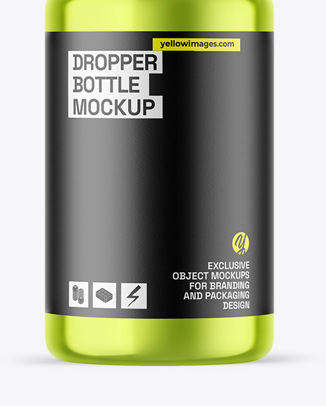 Metallic Dropper Bottle Mockup