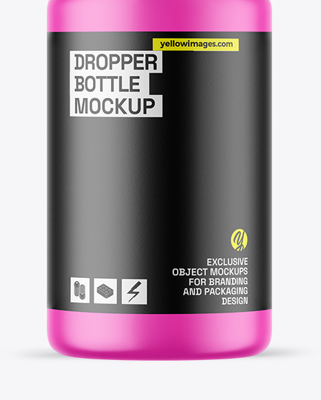 Matte Dropper Bottle Mockup