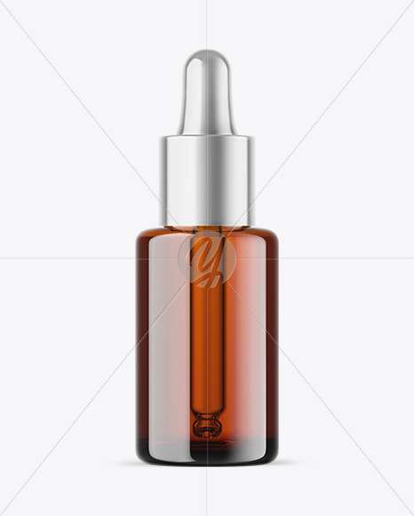 Amber Glass Dropper Bottle Mockup