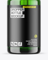 Green Glass Dropper Bottle Mockup