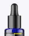 Blue Glass Dropper Bottle Mockup