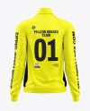 Women’s Jersey Full Zipped Long Sleeve Mockup - Back View