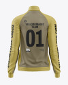 Women’s Jersey Full Zipped Long Sleeve Mockup - Back View