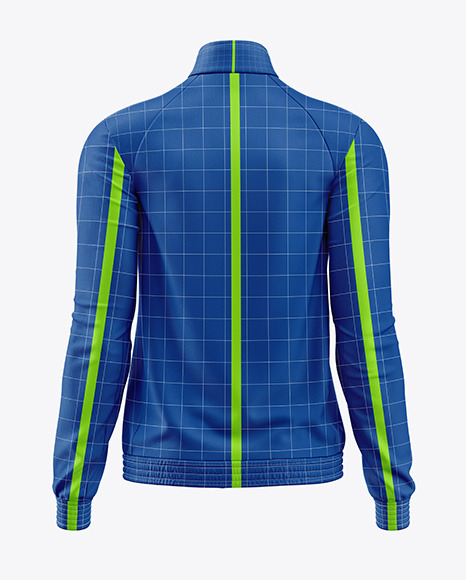 Women’s Jersey Full Zipped Long Sleeve Mockup - Back View