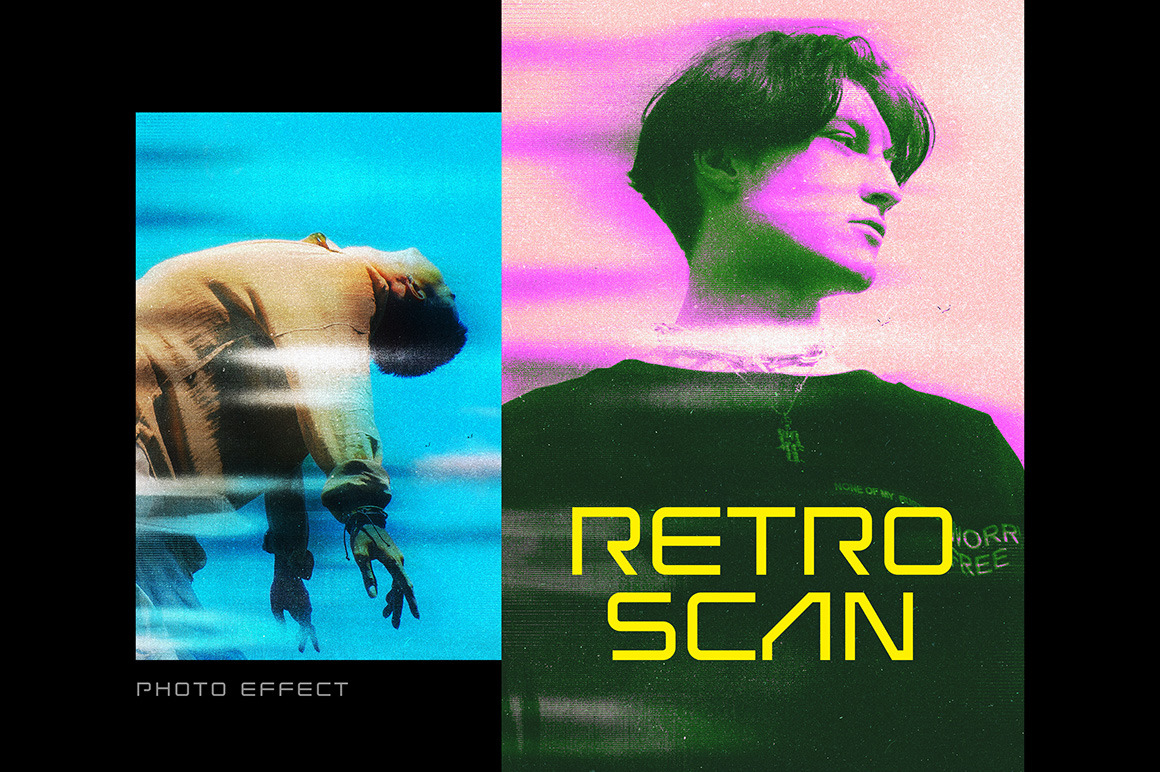 Retro Scan Poster Photo Effect Retro Scan Poster Photo Effect
