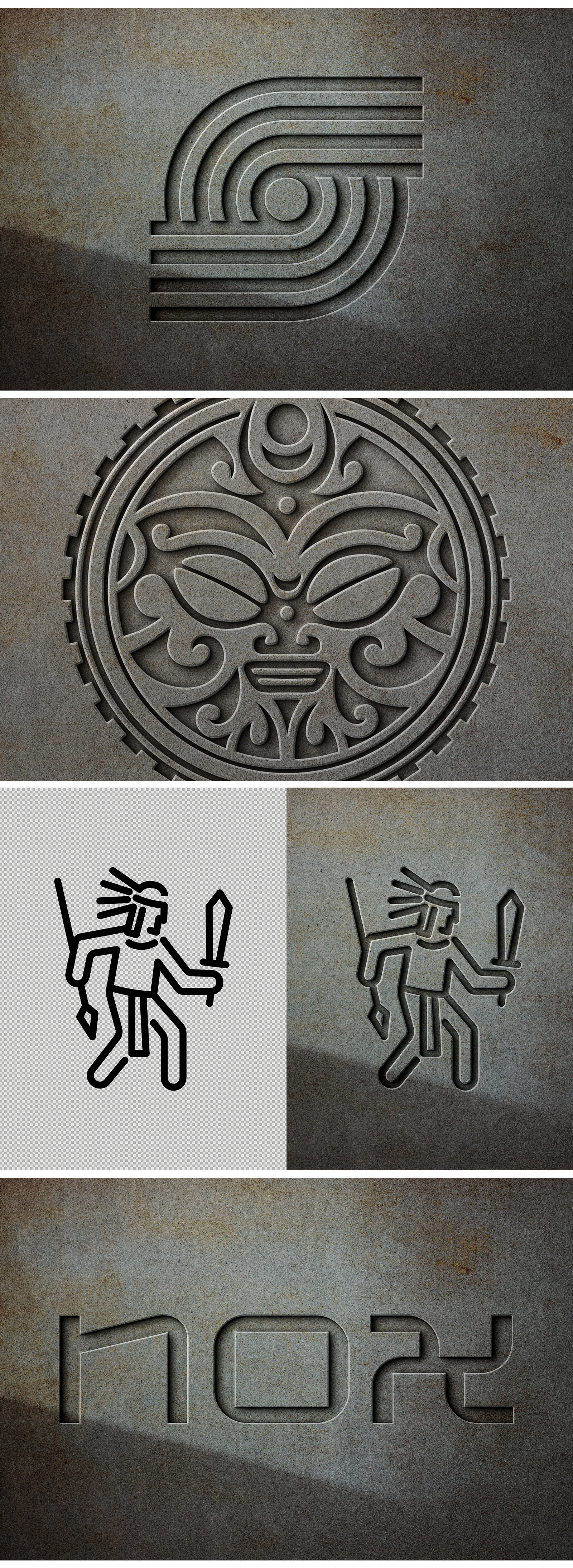 Debossed Stone Logo Mockup Debossed Stone Logo Mockup