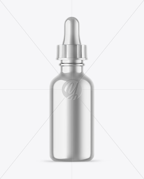 Metallic Dropper Bottle Mockup