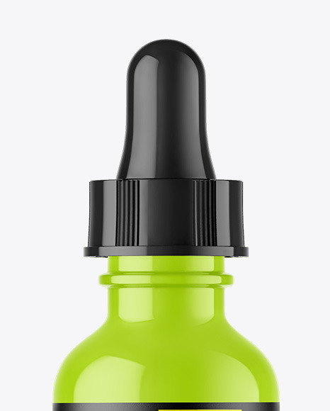 Glossy Dropper Bottle Mockup