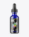Blue Glass Dropper Bottle Mockup