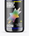 Blue Glass Dropper Bottle Mockup