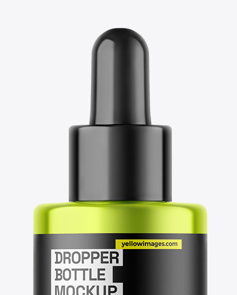 Metallic Dropper Bottle Mockup