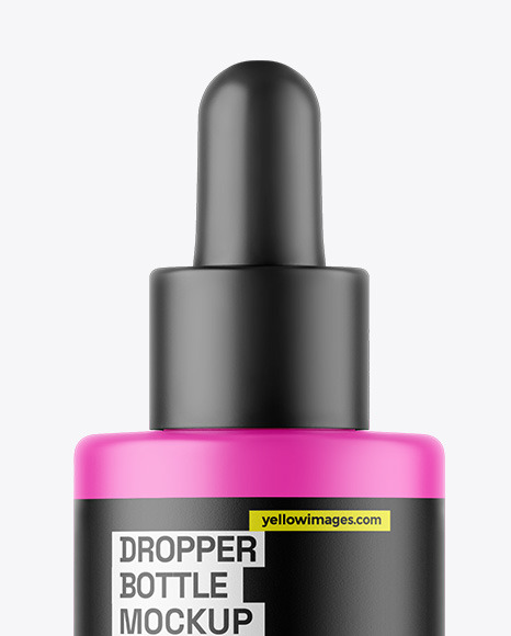 Matte Dropper Bottle Mockup