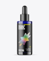 Blue Glass Dropper Bottle Mockup