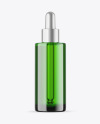 Green Glass Dropper Bottle Mockup