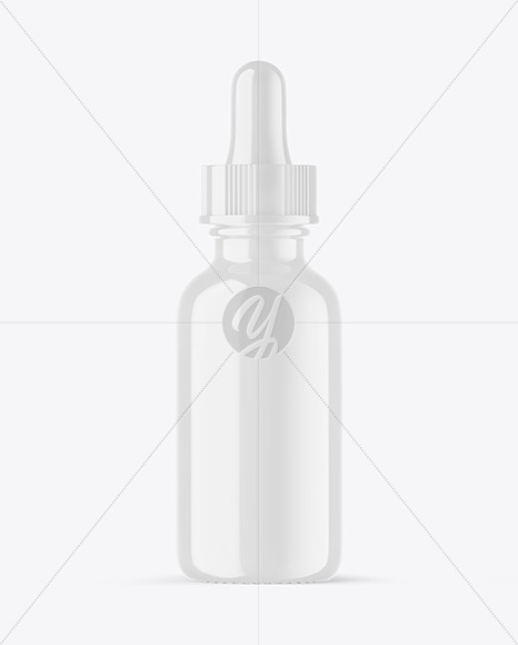 Glossy Plastic Dropper Bottle Mockup