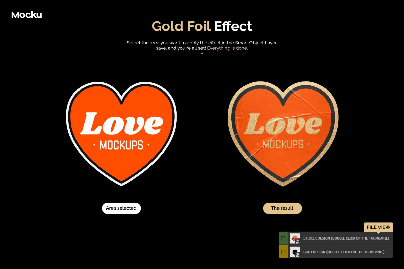 Sticker Mockup Machine - Gold Foil Sticker Mockup Machine - Gold Foil