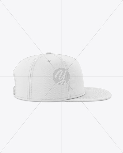 Snapback Cap Mockup - Side View