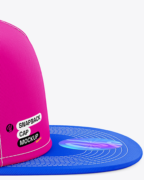 Snapback Cap Mockup - Side View