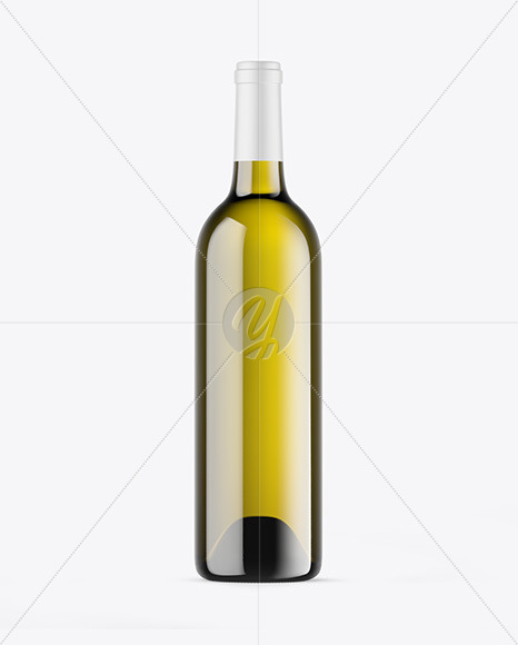 Antique Green Glass White Wine Bottle Mockup Antique Green Glass White Wine Bottle Mockup