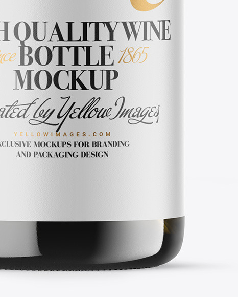 Antique Green Glass White Wine Bottle Mockup Antique Green Glass White Wine Bottle Mockup