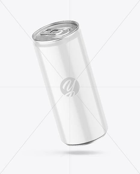 Glossy Drink Can Mockup