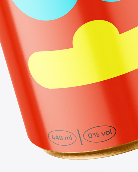 Glossy Drink Can Mockup