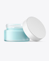 15ml Opened Frosted Glass Jar Mockup