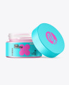15ml Opened Frosted Glass Jar Mockup