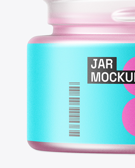 15ml Opened Frosted Glass Jar Mockup