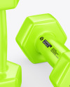 Two Glossy Dumbbells Mockup