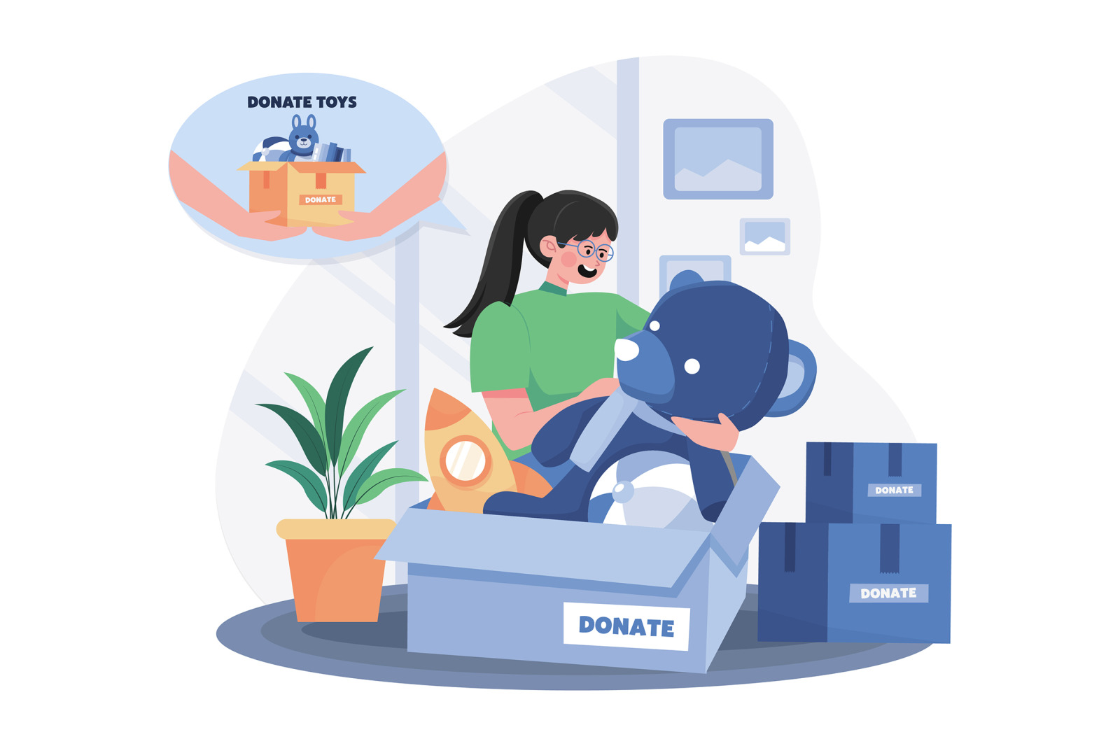 M671_Charity and Donation Illustration Pack M671_Charity and Donation Illustration Pack