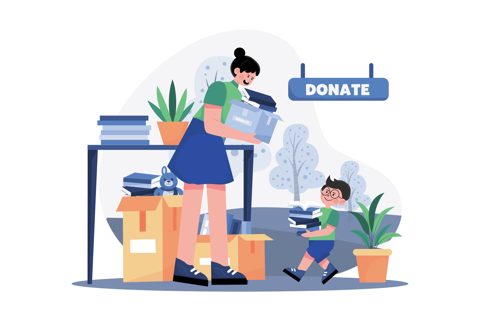M671_Charity and Donation Illustration Pack M671_Charity and Donation Illustration Pack