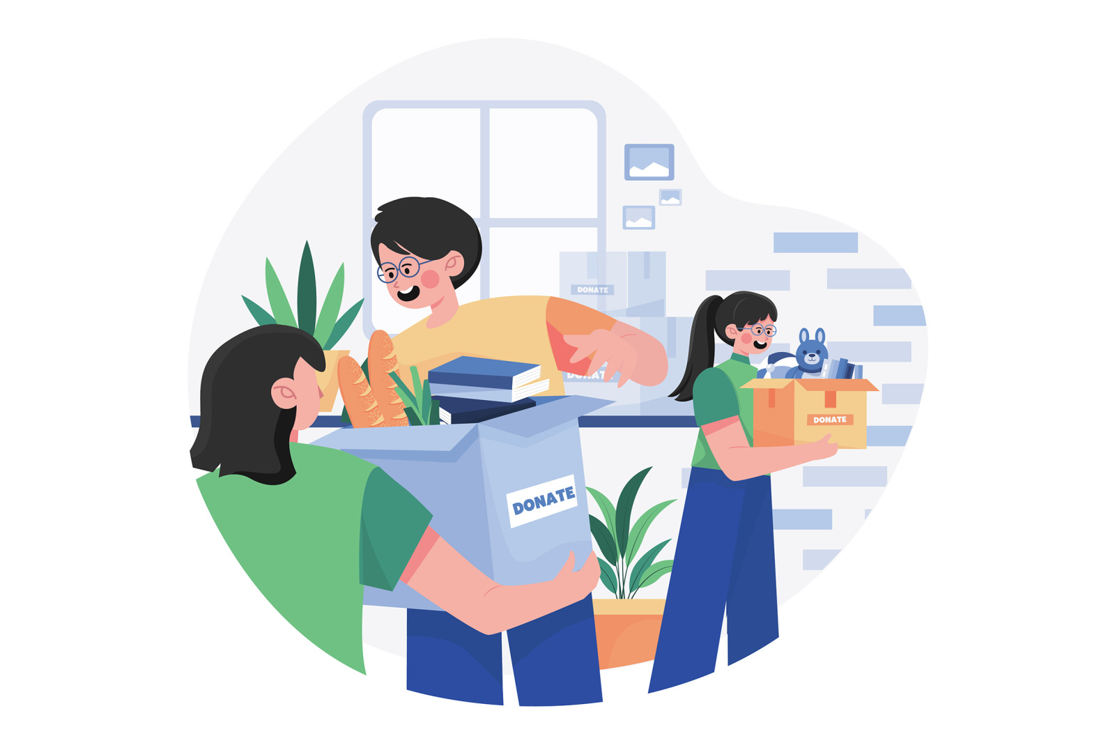M671_Charity and Donation Illustration Pack M671_Charity and Donation Illustration Pack