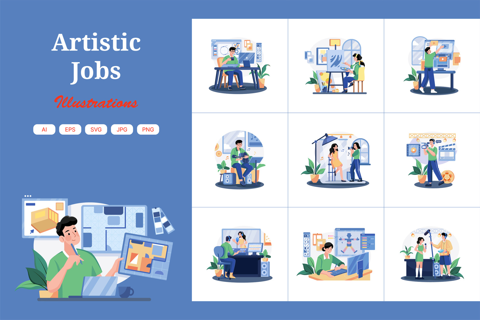 M591_Artistic Jobs Illustration Pack