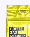 Metallic Coffee Bag Package Mockup