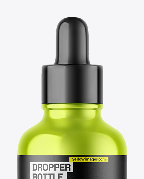 Metallic Dropper Bottle Mockup Metallic Dropper Bottle Mockup