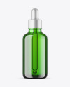 Green Glass Dropper Bottle Mockup