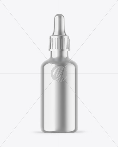 Metallic Dropper Bottle Mockup Metallic Dropper Bottle Mockup