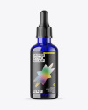 Blue Glass Dropper Bottle Mockup Blue Glass Dropper Bottle Mockup