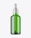 Green Glass Dropper Bottle Mockup