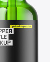 Green Glass Dropper Bottle Mockup