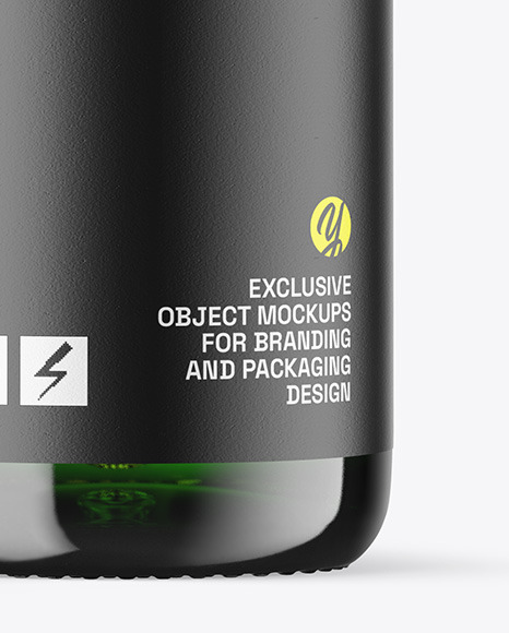 Green Glass Dropper Bottle Mockup