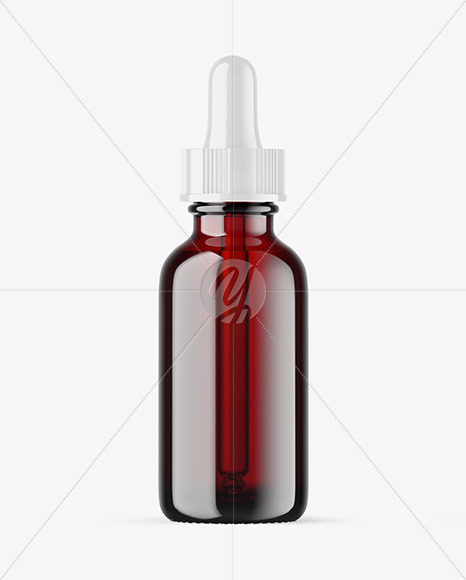 Dark Amber Glass Dropper Bottle Mockup Dark Amber Glass Dropper Bottle Mockup