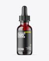 Dark Amber Glass Dropper Bottle Mockup Dark Amber Glass Dropper Bottle Mockup