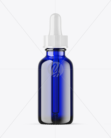 Blue Glass Dropper Bottle Mockup Blue Glass Dropper Bottle Mockup