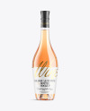 Clear Glass Bottle With Orange Wine Mockup