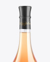 Clear Glass Bottle With Orange Wine Mockup